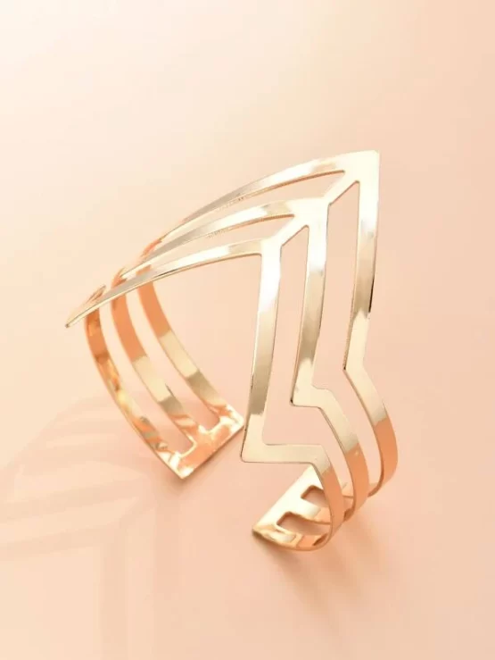 Hollow Out Geometric Arm Cuff Bangle - Image 3