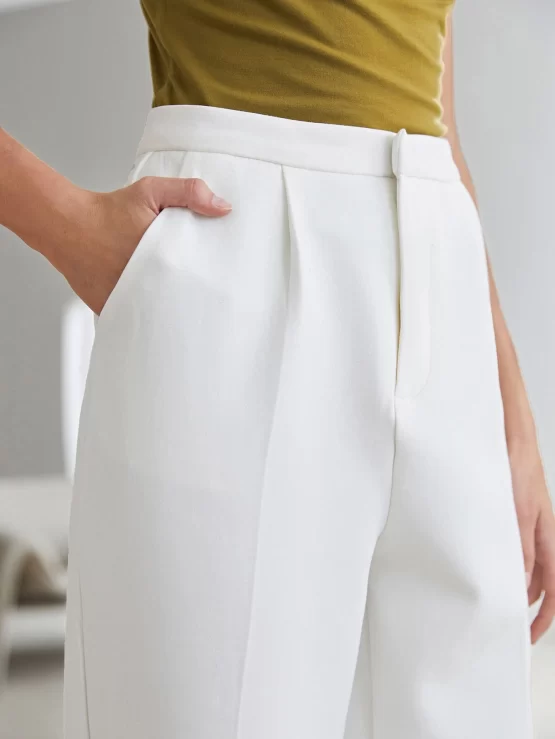 MOTF PREMIUM Cotton Cropped Tailored Tapered Pants - Image 2