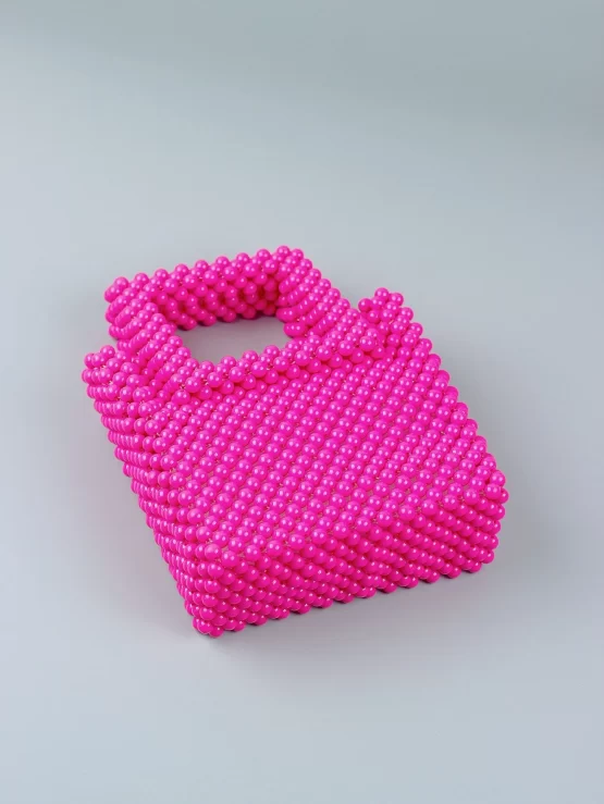 Mini Bead Decor Evening Double Handle Bag - Image 3