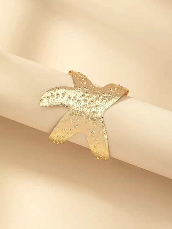 Starfish Marine Life Fashionable Design Cuff Bangle - Image 2