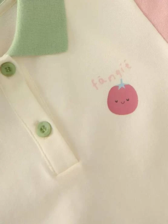 Toddler Girls Color Block & Cartoon Graphic Puff Sleeve Dress - Image 3