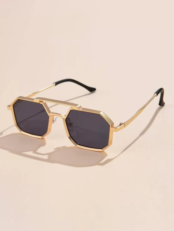 Top Bar Geometric Frame Fashion Glasses - Image 2