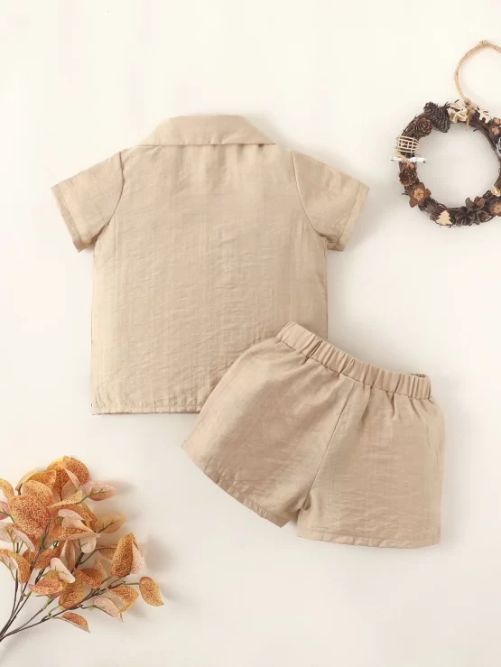 Baby Geometric Boho Print Blouse & Shorts - Image 5