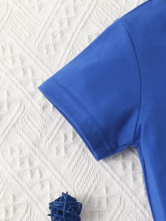 Baby Casual Solid Quarter Button Tee & Shorts - Image 5
