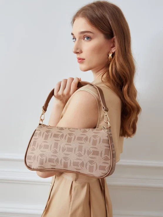 MOTF X Nour Geometric Pattern Baguette Bag - Image 3