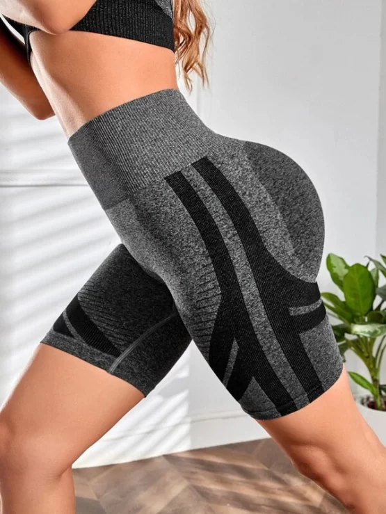 Contrast Panel Wide Waistband Sports Shorts - Image 5