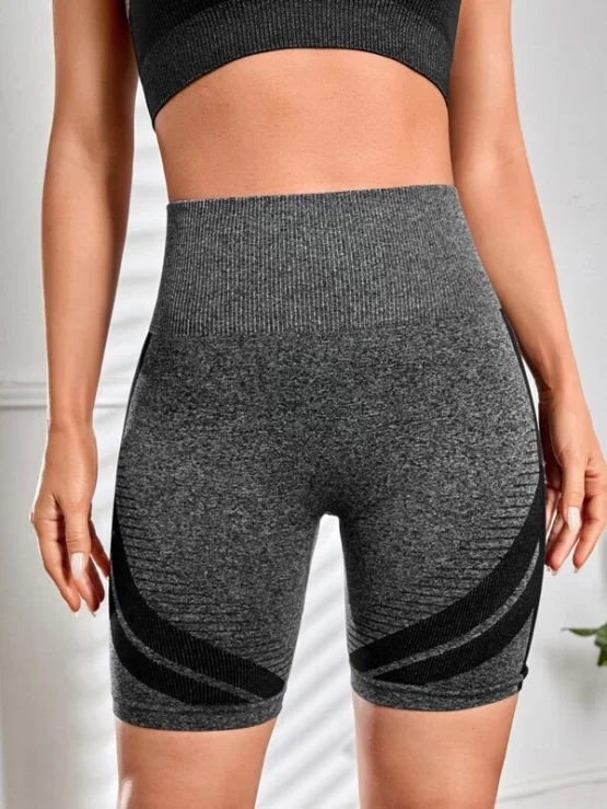 Contrast Panel Wide Waistband Sports Shorts - Image 4