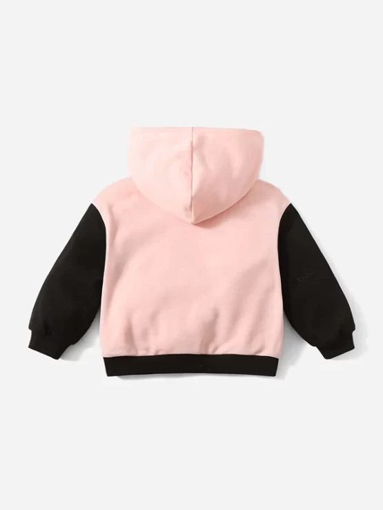 Baby Casual Color Block Letter Graphic Hoodie - Image 2