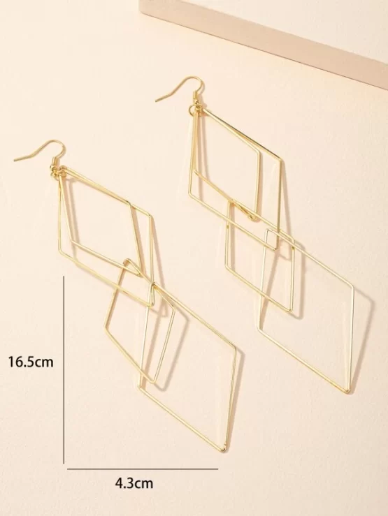 Geometric Fashionable Decor Drop Earrings - Image 2