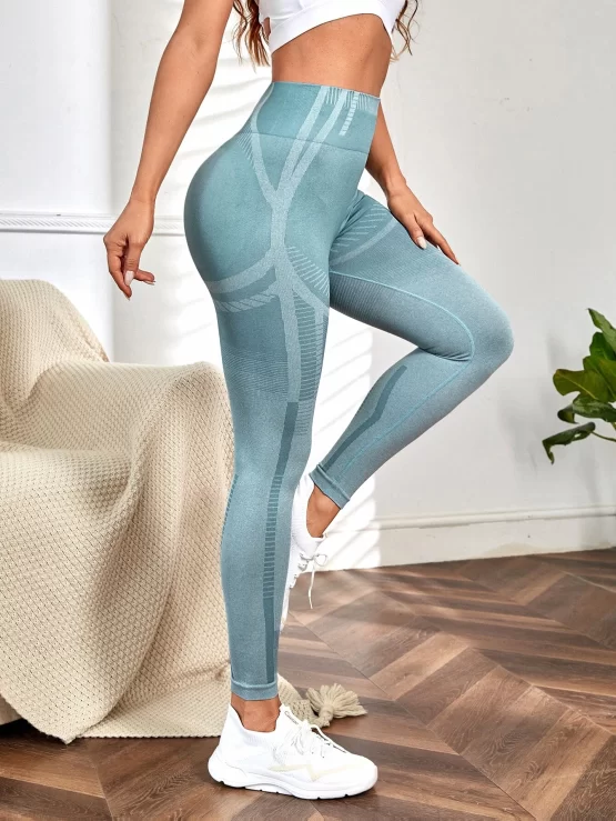 Ruched Bust Wideband Waist Sports Leggings