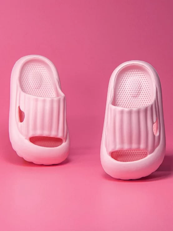 Girls Minimalist Cut Out Flatform Band Slippers