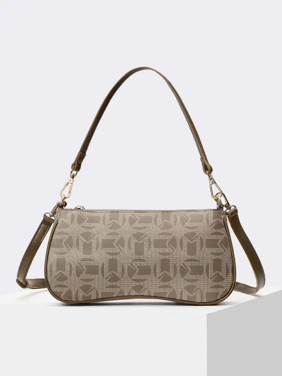 MOTF X Nour Geometric Pattern Baguette Bag
