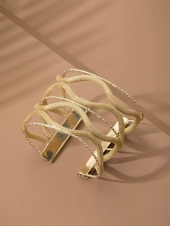 Glamorous Metal Hollow Out Cuff Bangle