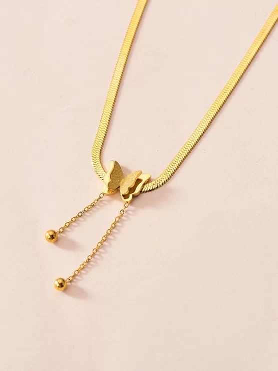 Fashionable Pendant Butterfly Decor Necklace - Image 3