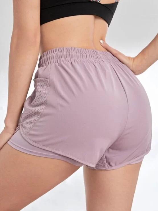 Drawstring Waist Sports Shorts With Phone Pocket - Image 3