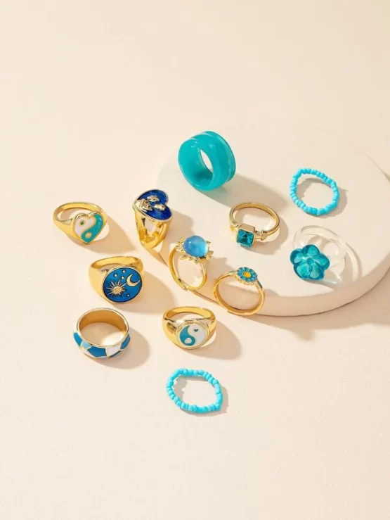 Twelve Pieces Fashionable Butterfly Decor Ring - Image 4