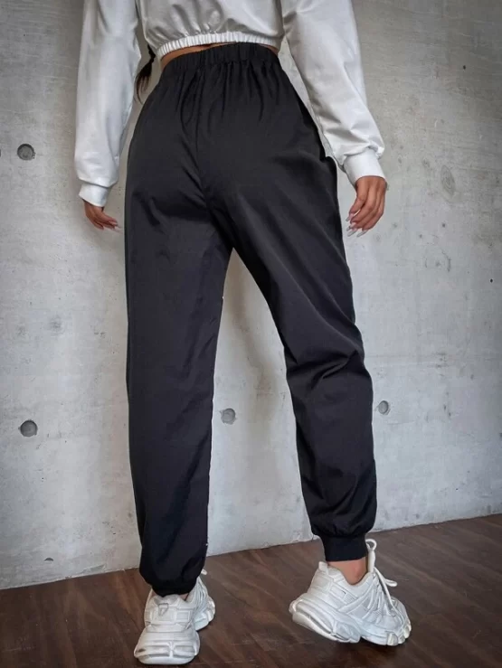 Contrast Reflective Piping Tapered Pants - Image 3