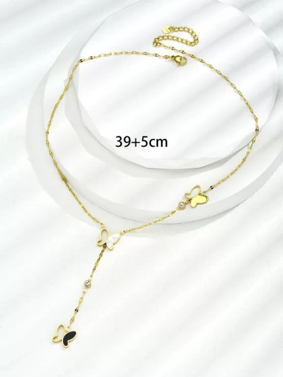Butterfly Fashionable Decor Y Lariat Necklace - Image 3