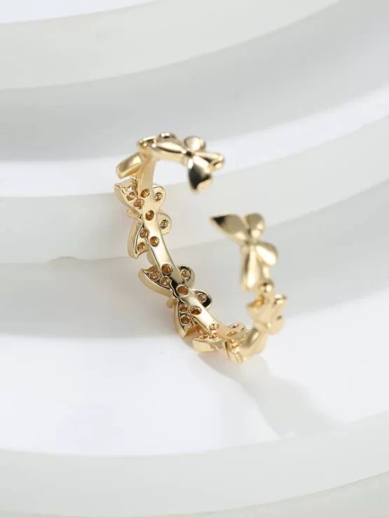 Butterfly Glamorous Copper Cuff Decor Ring - Image 2