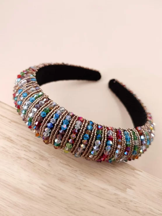 Glamorous Natural Crystal Decor Headband - Image 3