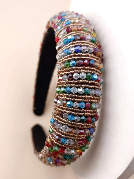 Glamorous Natural Crystal Decor Headband - Image 2