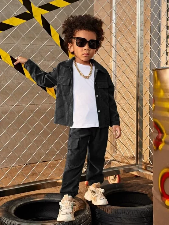 Toddler Boys Flap Pocket Jacket & Pants - Image 2