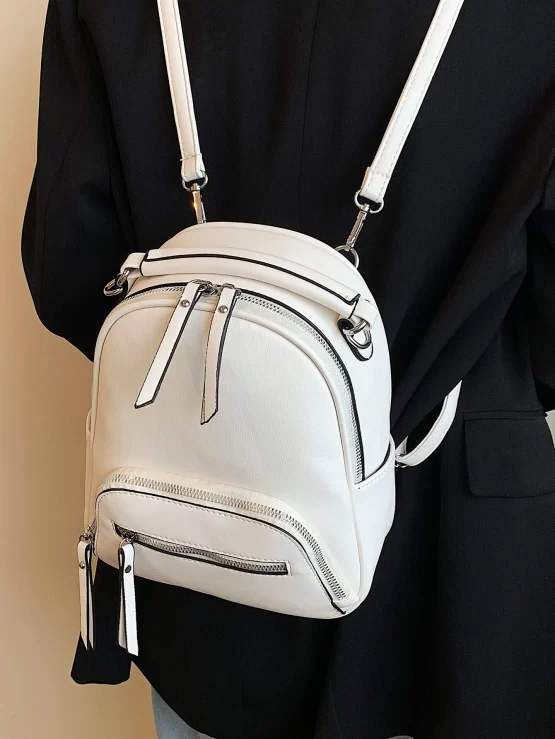 Multi Zip Adjustable Functional Fanny Backpack - Image 3