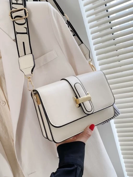 Fashionable Letter Mini Flap Crossbody Bag - Image 2
