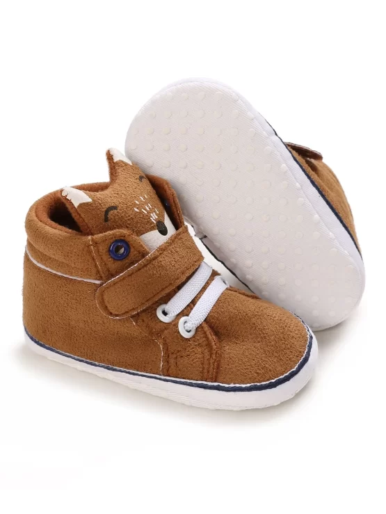 Baby Cartoon Fox Pattern Hook-and-loop Fastener Decor Boots - Image 2