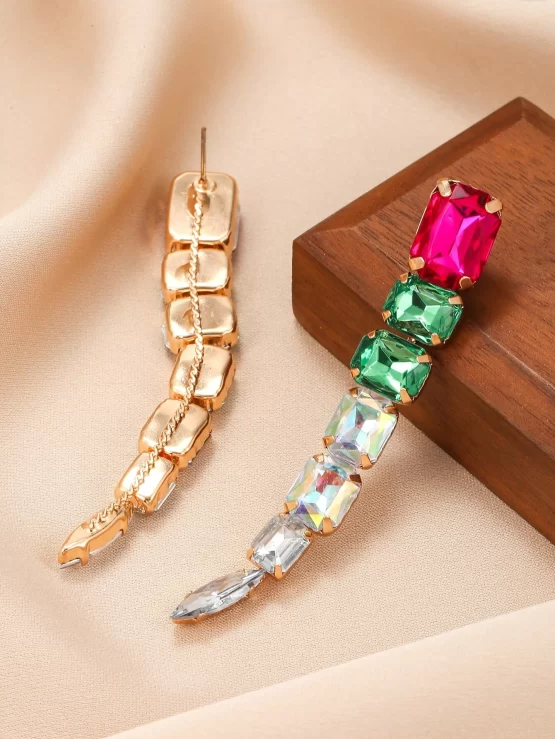 Rhinestone Glamorous Decor Drop Earrings - Image 3
