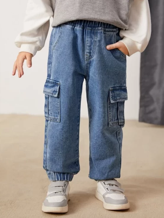 Toddler Boys Flap Jogger Pocket Jeans