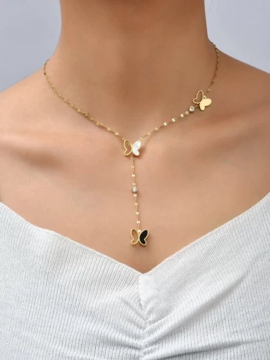 Butterfly Fashionable Decor Y Lariat Necklace