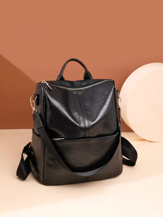 EMERY ROSE Zip Front Functional Fanny Backpack