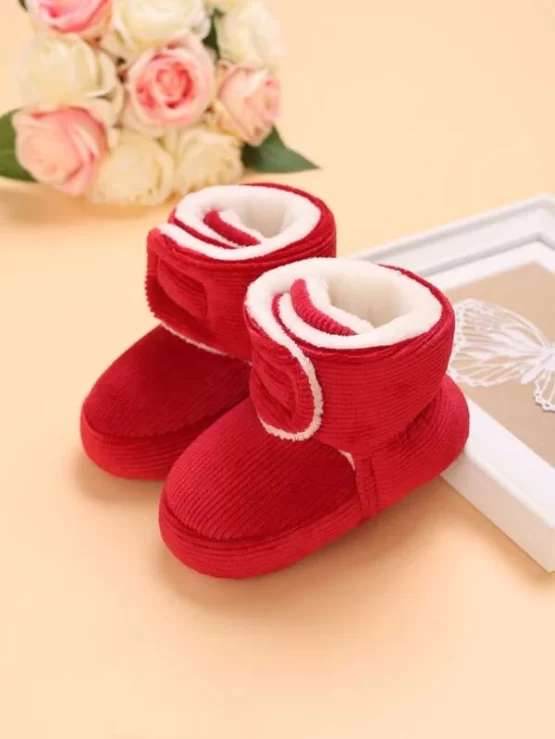 Baby Neon-red Thermal Lined Snow Boots