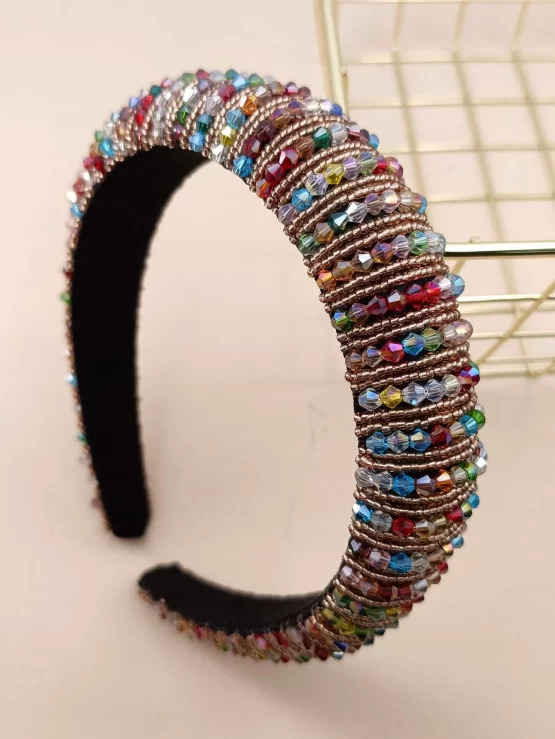 Glamorous Natural Crystal Decor Headband
