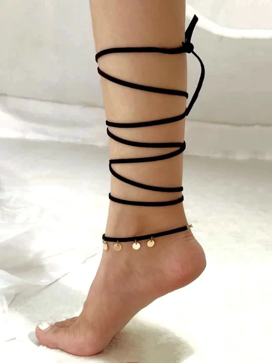 Disc Detail Wrap Chain Anklet One Piece - Image 3
