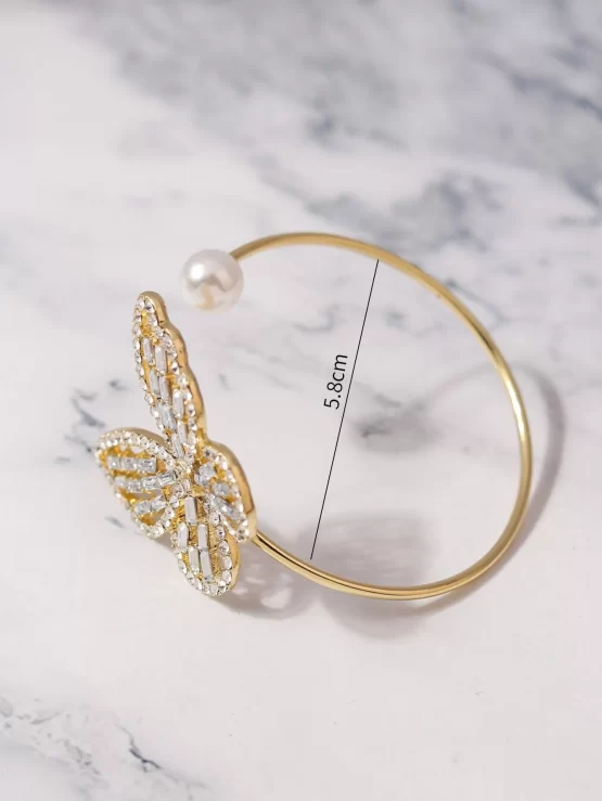 Accessory Store Faux Pearl & Butterfly Decor Bracelet - Image 3