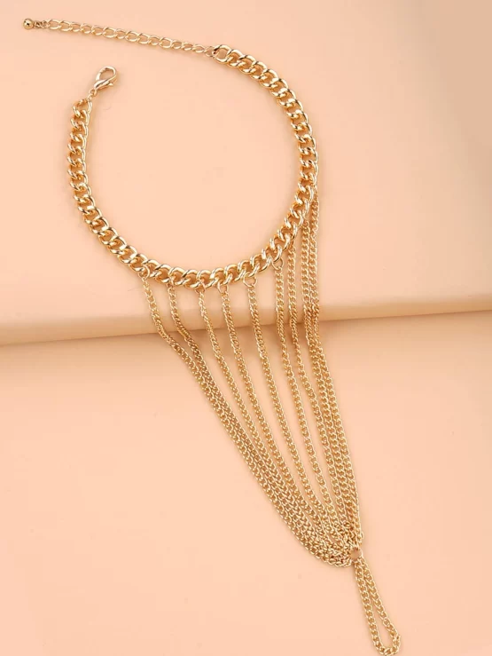 Fashionable Chain Anklet With Toe Ring - Image 3