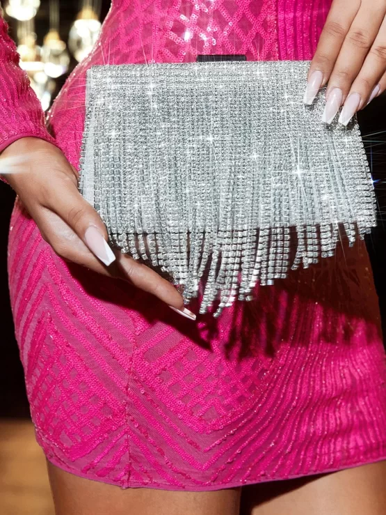 Mini Rhinestone Glamorous Evening Decor Bag - Image 2
