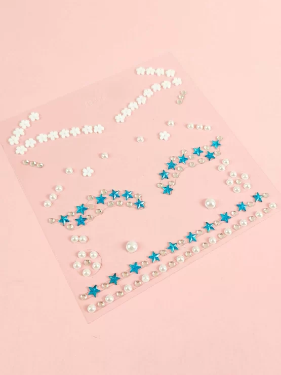 One Sheet Rhinestone Tattoo Facial Sticker - Image 3