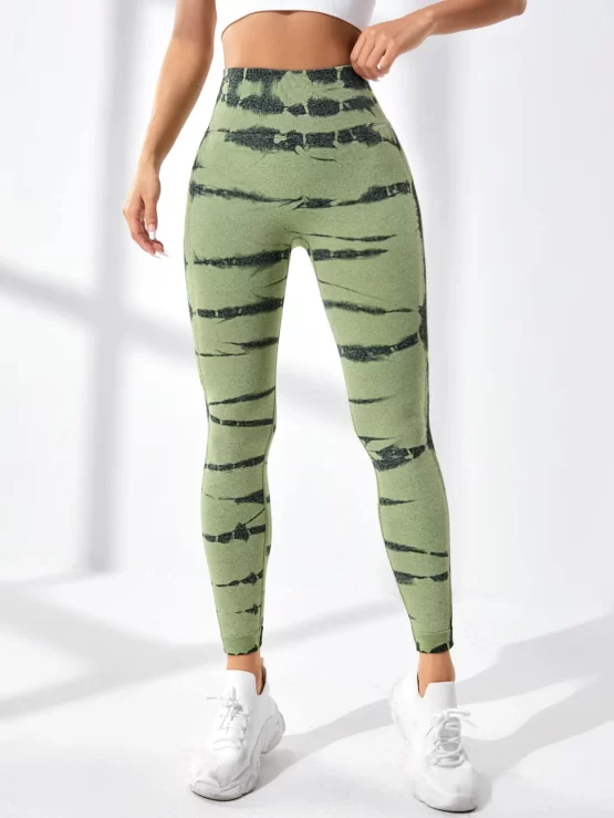 Tie Dye Seamless Breathable Softness Sports Leggings - Image 2