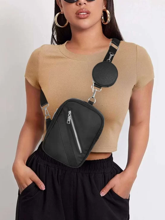 Zip Mini Front Fanny Pack With Coin Purse
