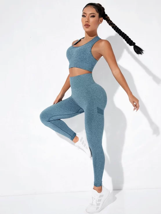 Racer Back Scrunch Pocket Butt Sports Set