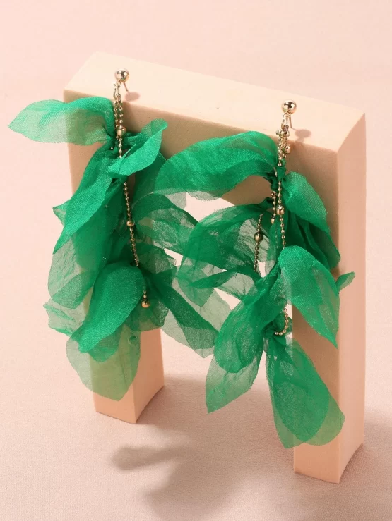 Bow Dangle Fashionable Decor Drop Earrings