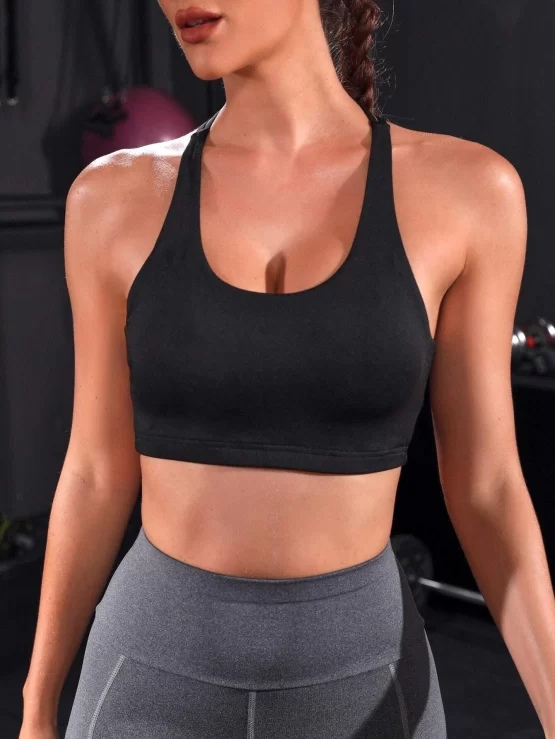 Criss Cross Lace-up Backless Sports Bra