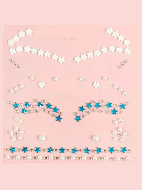 One Sheet Rhinestone Tattoo Facial Sticker