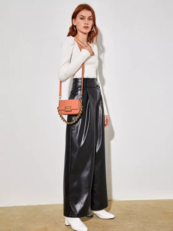Mini Metal & Chain Decor Square Bag