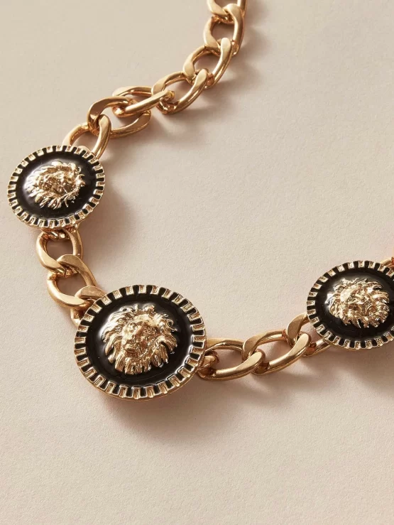One Piece Lion Head Decor Chain Necklace - Image 3