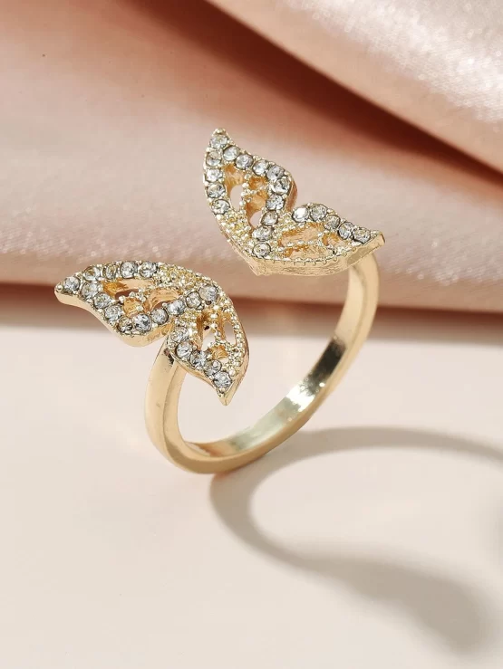 Rhinestone Fashionable Butterfly Decor Ring - Image 2