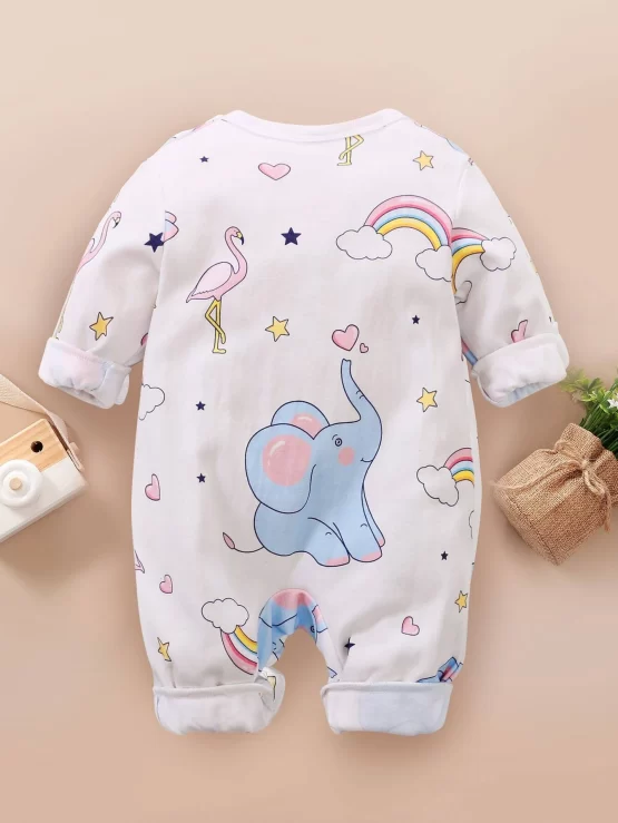 Yierying Baby Girl Cartoon Graphic Jumpsuit - Image 2